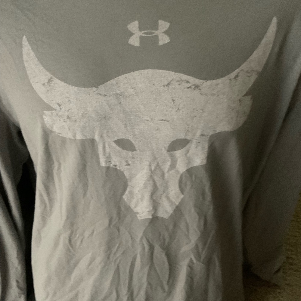 Men’s used Under Armour size XL you project Rock long sleeve tee shirt Pre own - Picture 3 of 4
